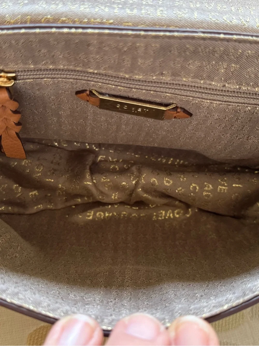 Stella & Dot Covet Bag Brown Leather Saddle Crossbody - Picture 6 of 7